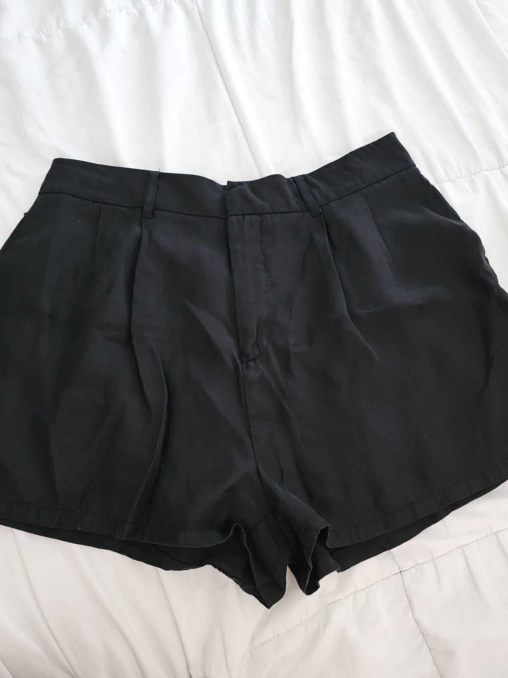 Shinestar Black High-Waist Tailored Women's Shorts